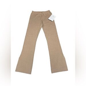 NWT womens NAADAM cashmere blend side slit flare flare leg ribbed pants sz small